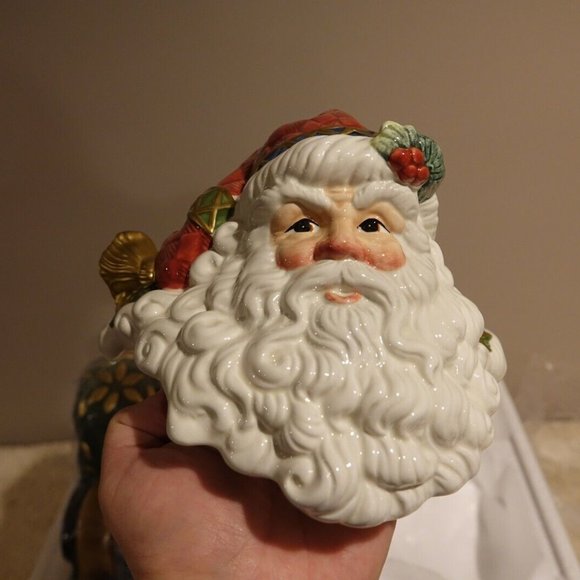 VERY LARGE Fitz and Floyd St Nick Collection Santa Cookie Jar With Box 2003 - Picture 3 of 8